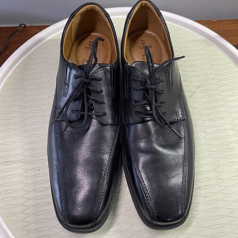 Ckarks Men's Tilden Walk Oxford Loafer. Black Leather Dress Shoes‎ Sz. US 9